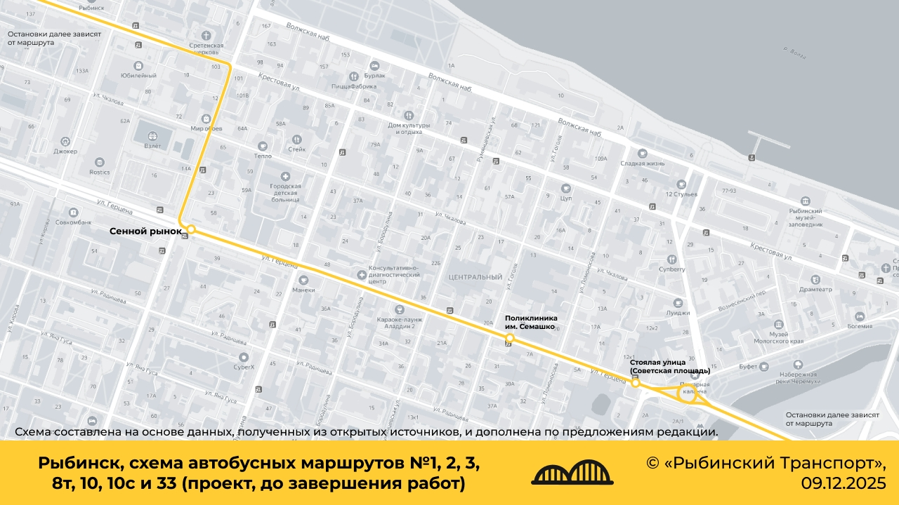 Маршруты автобусов